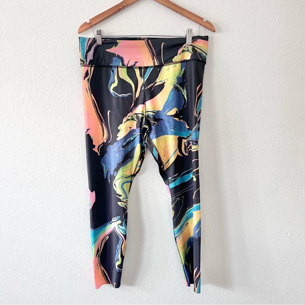 Nike One Luxe Aurora Marbled Leggings Sz XL